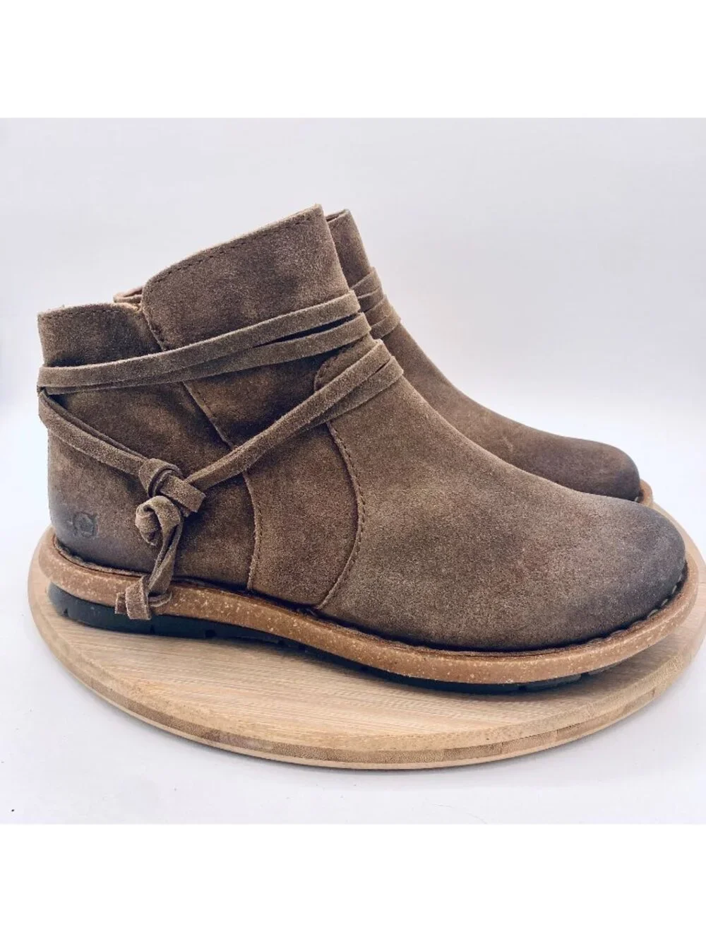 Born Boots Womens 8.5 Brown Leather Comfort Ankle Booties Tassel Boho